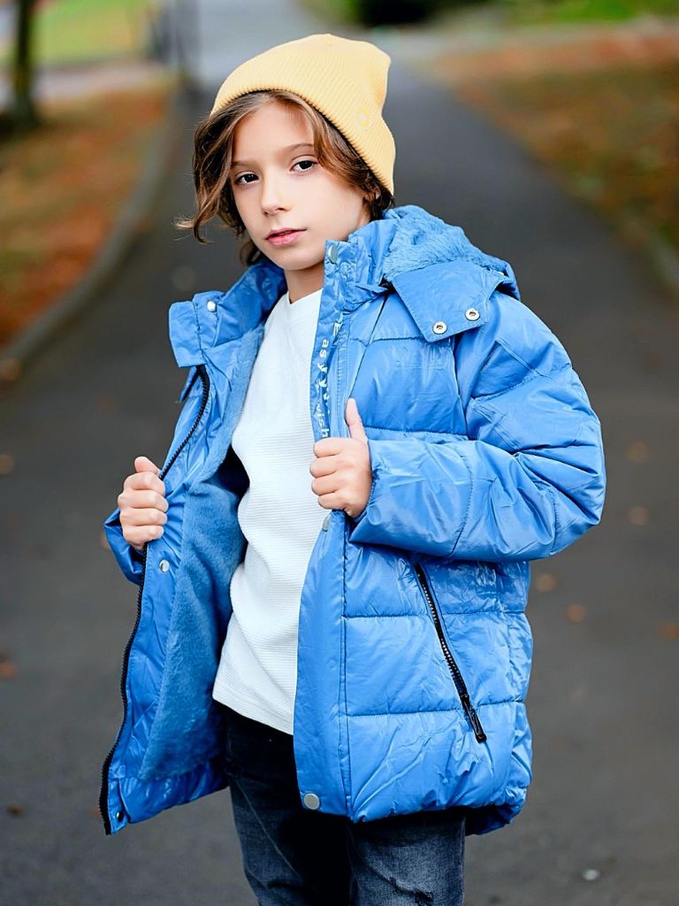 Geaca Albastra de Iarna, Imblanita, pentru Baieti, Patrick