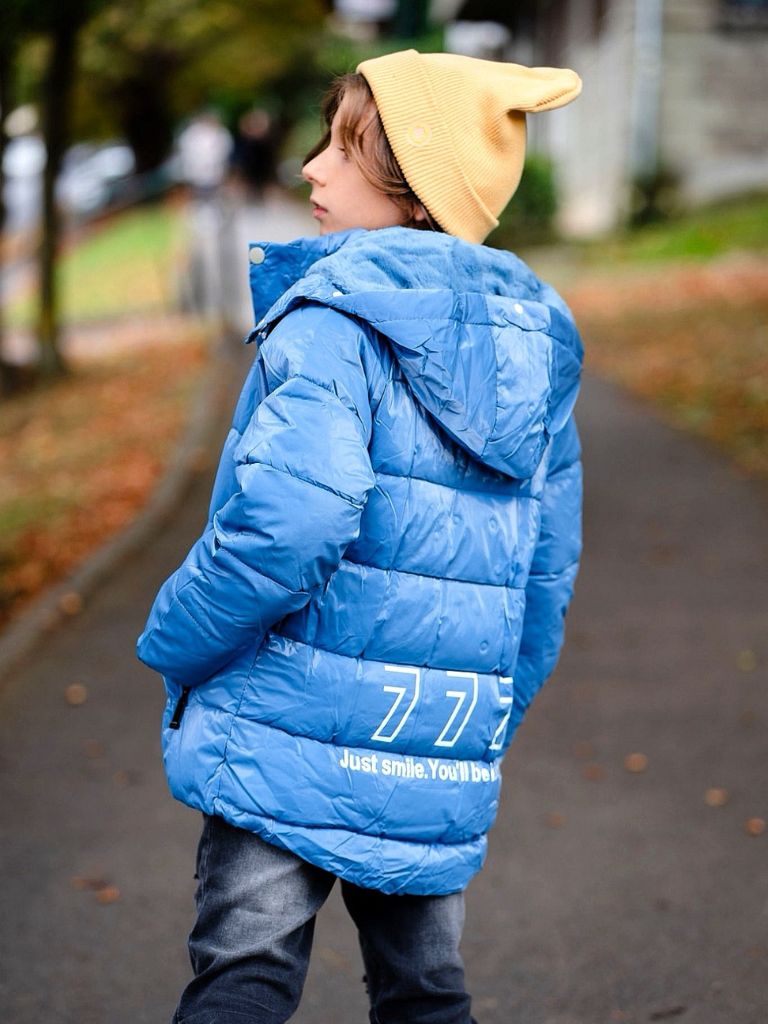 Geaca Albastra de Iarna, Imblanita, pentru Baieti, Patrick