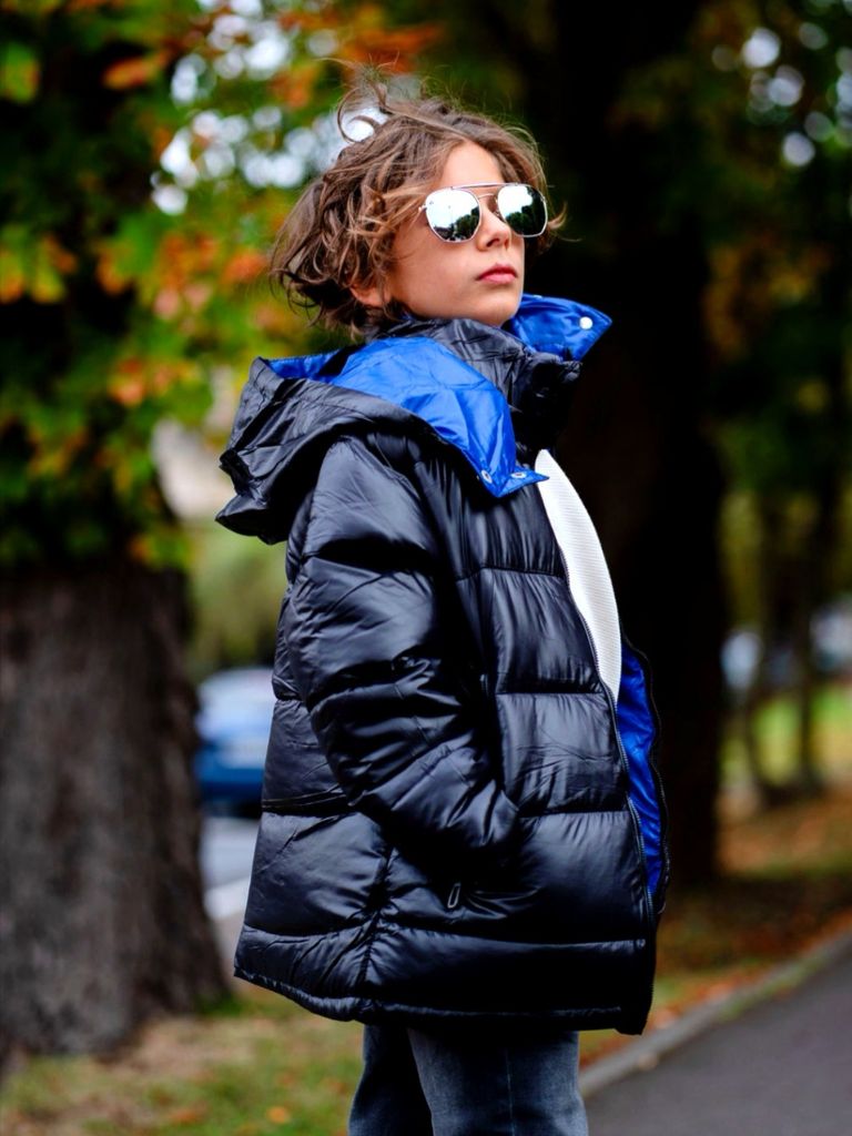 Geaca Bleumarin cu Gluga Albastra, de Toamna-Iarna, pentru Baieti