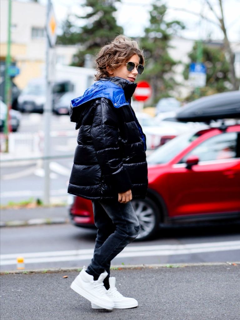 Geaca Bleumarin cu Gluga Albastra, de Toamna-Iarna, pentru Baieti