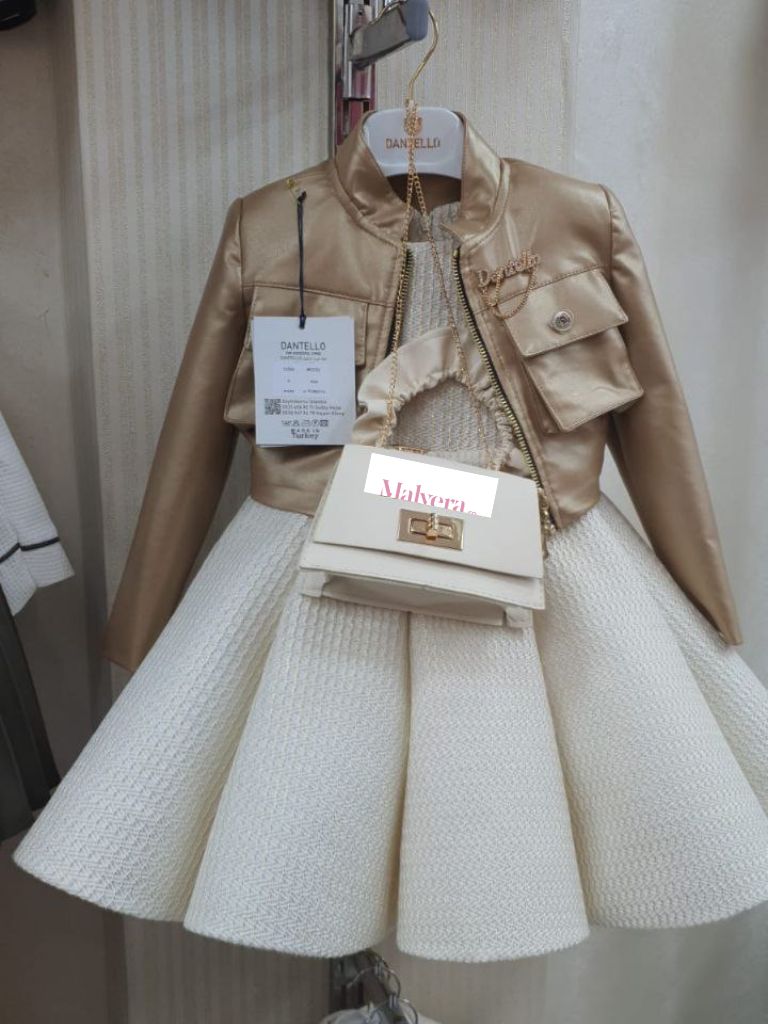 Rochita Ivoire cu Bolero Auriu Victoria