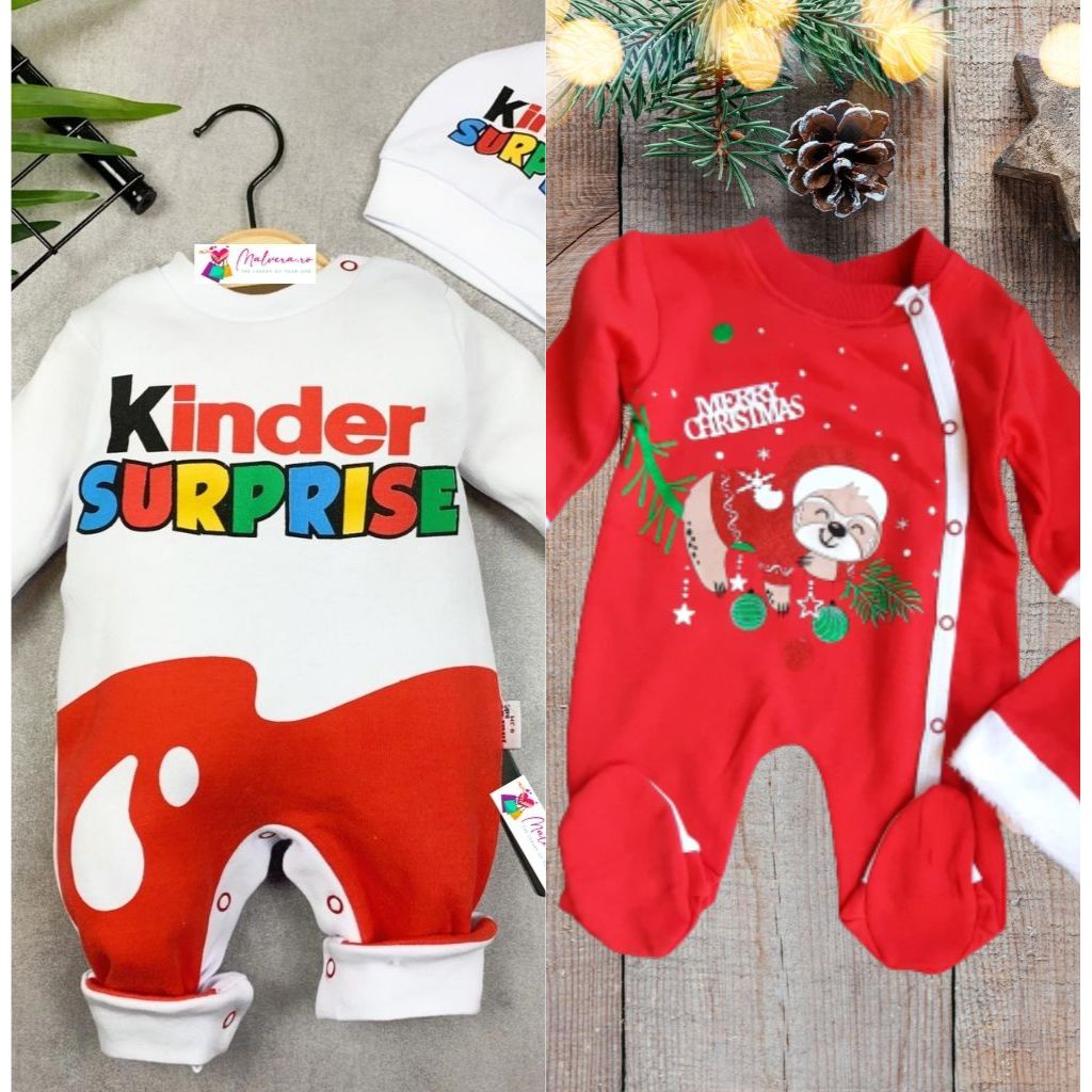 Set 2 Salopete pentru Craciun Kinder Christmas