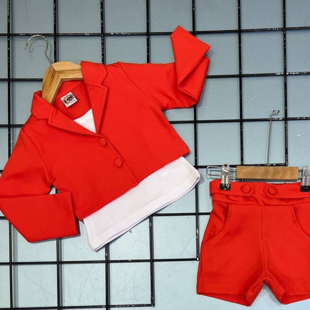 Set Fetite cu Sacou si Pantaloni Scurti Corina