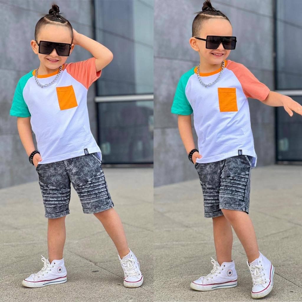 Set Tricou cu Pantaloni Scurti pentru Baieti Alex