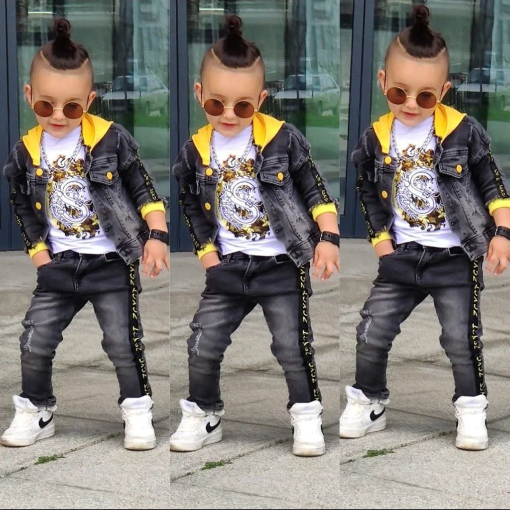 Set Geaca si Pantaloni de Blugi pentru Baieti Radu