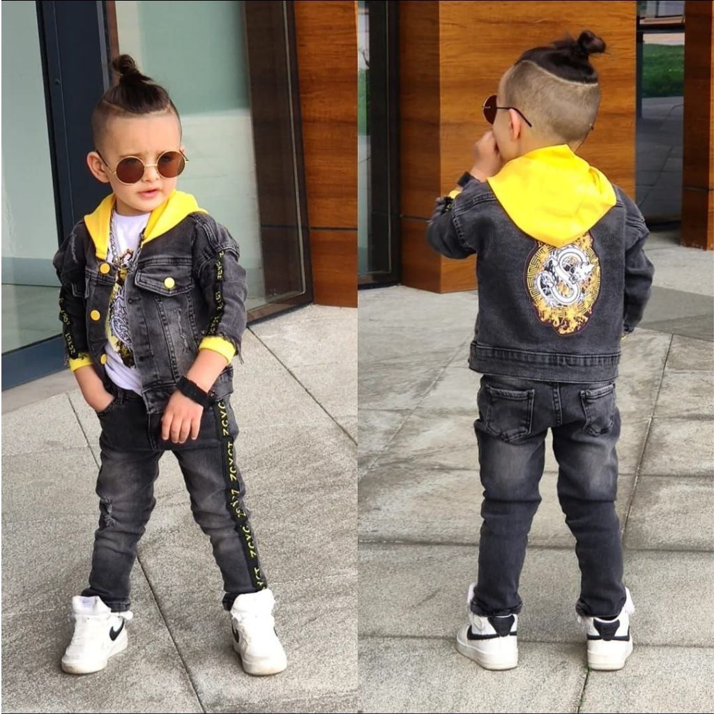 Set Geaca si Pantaloni de Blugi pentru Baieti Radu