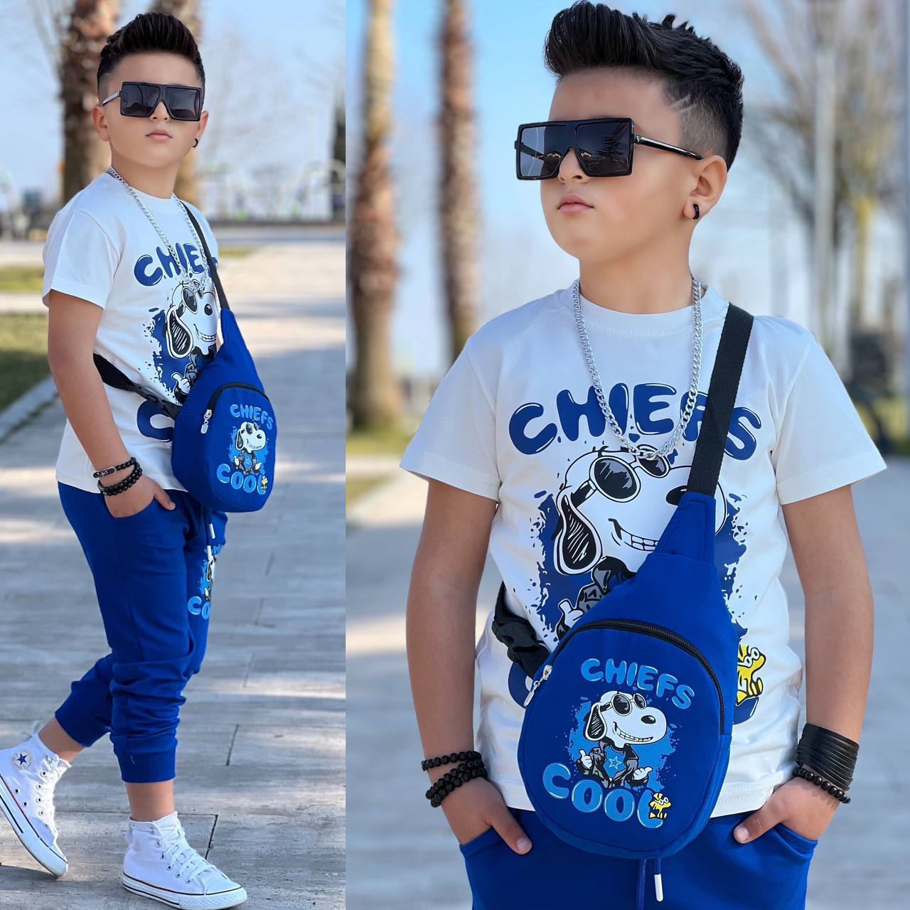 Set pentru Baieti, 3 piese, cu Borseta, Chiefs Cool
