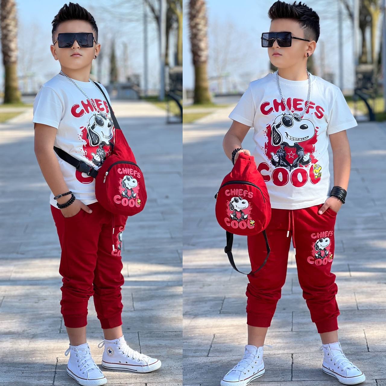 Set pentru Baieti, 3 piese, cu Borseta, Chiefs Cool