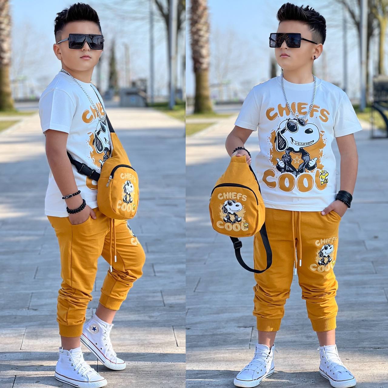 Set pentru Baieti, 3 piese, cu Borseta, Chiefs Cool