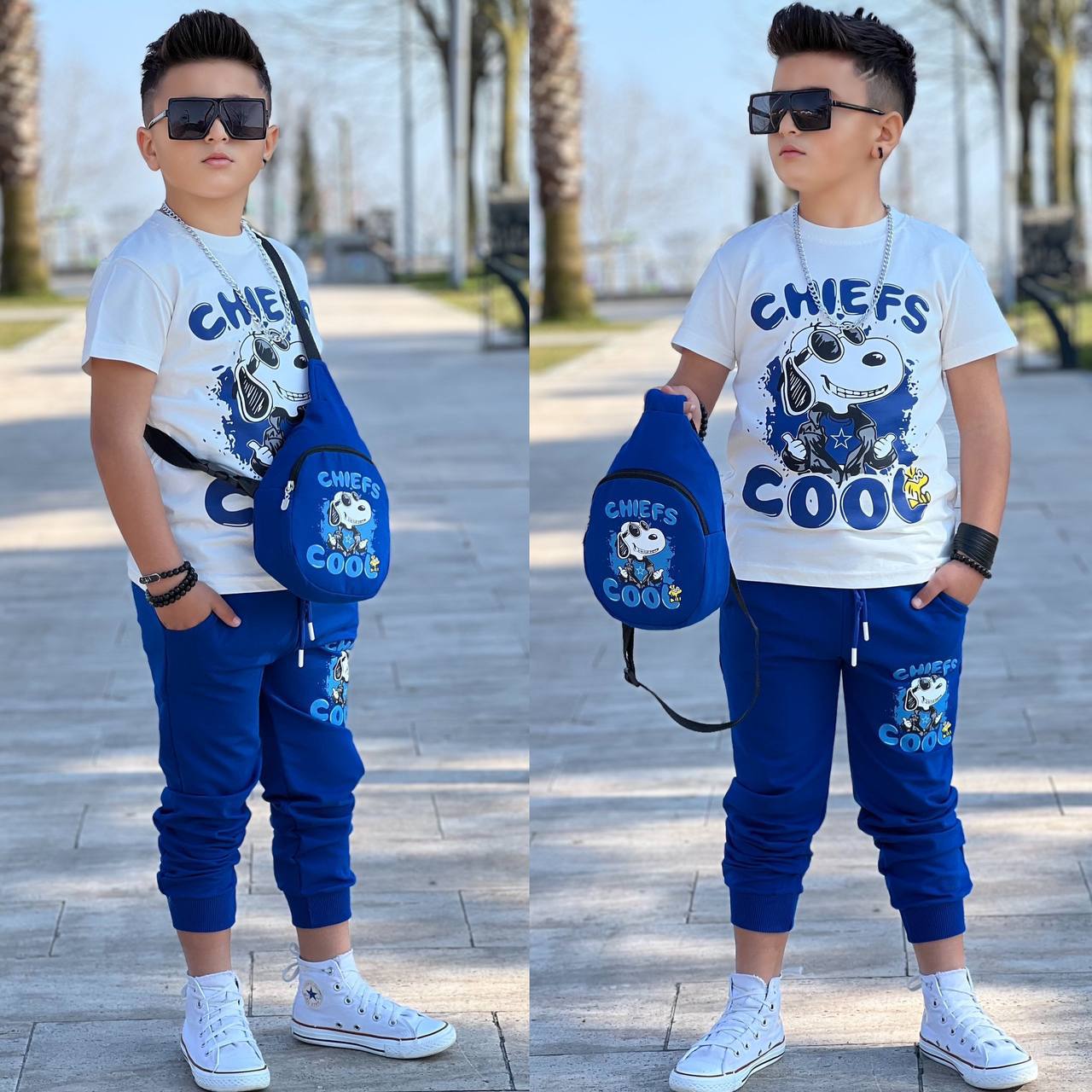 Set pentru Baieti, 3 piese, cu Borseta, Chiefs Cool