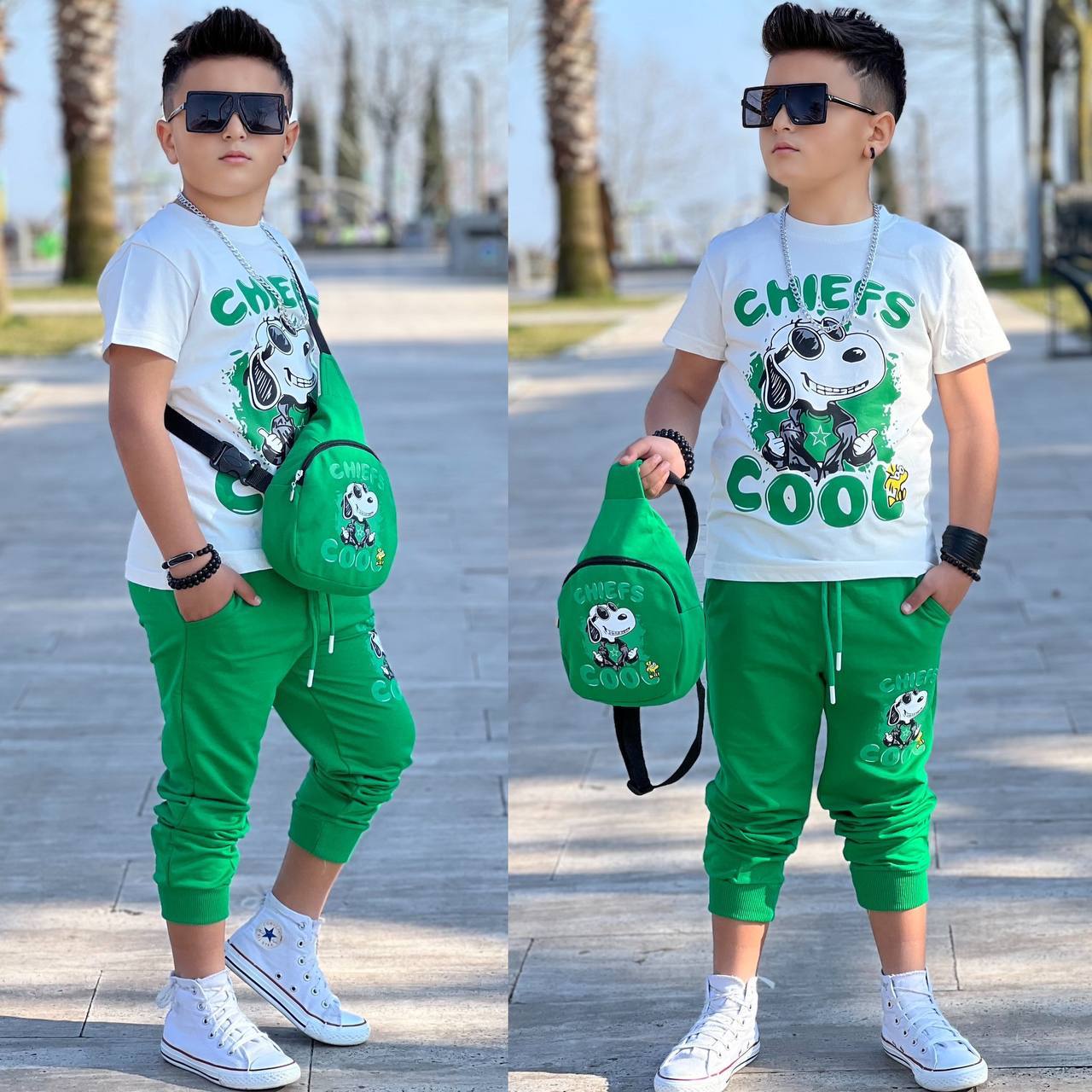 Set pentru Baieti, 3 piese, cu Borseta, Chiefs Cool