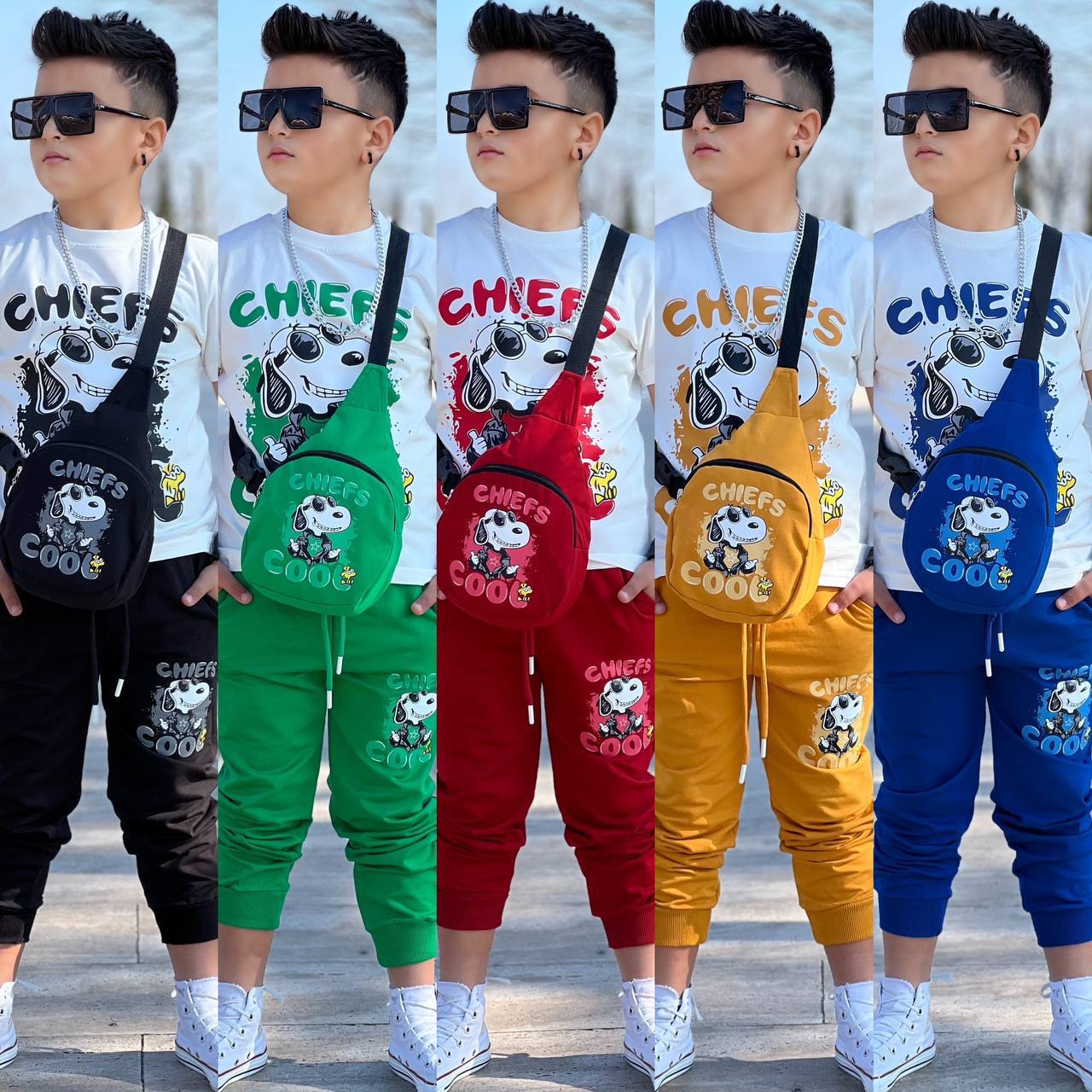 Set pentru Baieti, 3 piese, cu Borseta, Chiefs Cool