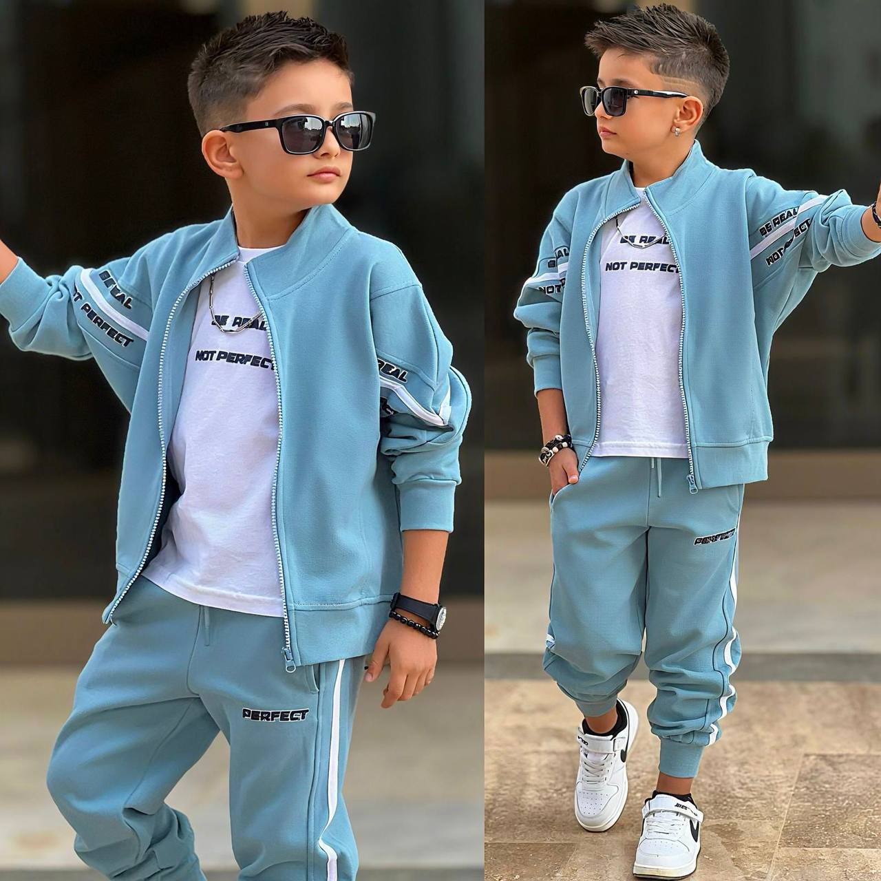 Set pentru Baieti, 3 piese, din Bumbac, Real Not Perfect