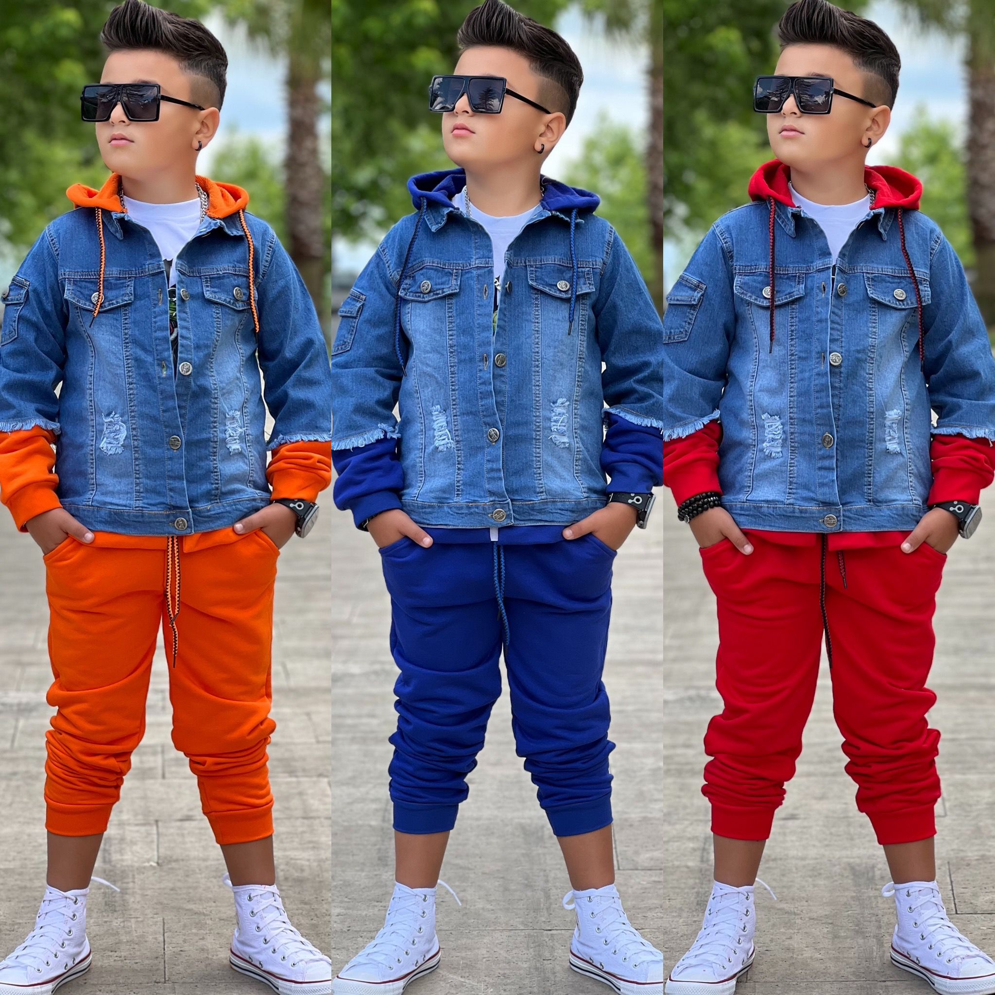 Trening pentru Baieti, 3 piese, cu Geaca de Blugi, Killax