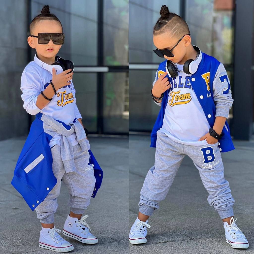 Trening Vatuit pentru Baieti, 3 piese, din Bumbac, College League