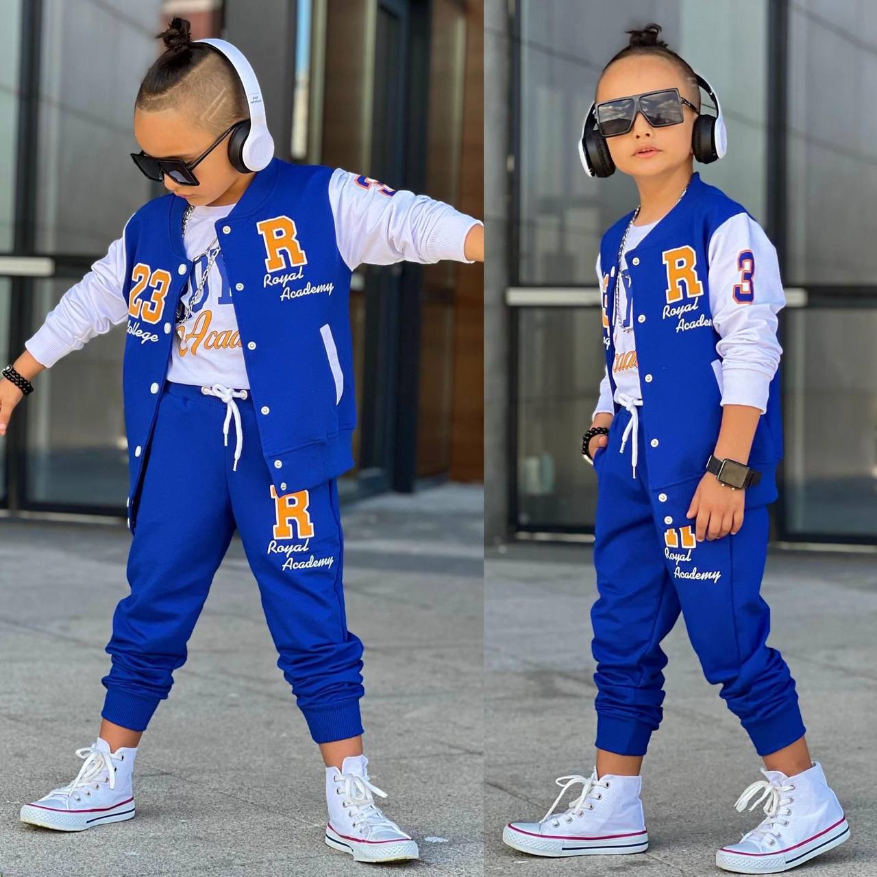 Trening pentru Baieti, 3 piese, din Bumbac, College Team 87