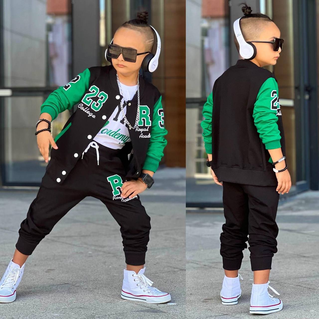 Trening pentru Baieti, 3 piese, din Bumbac, College Team 87