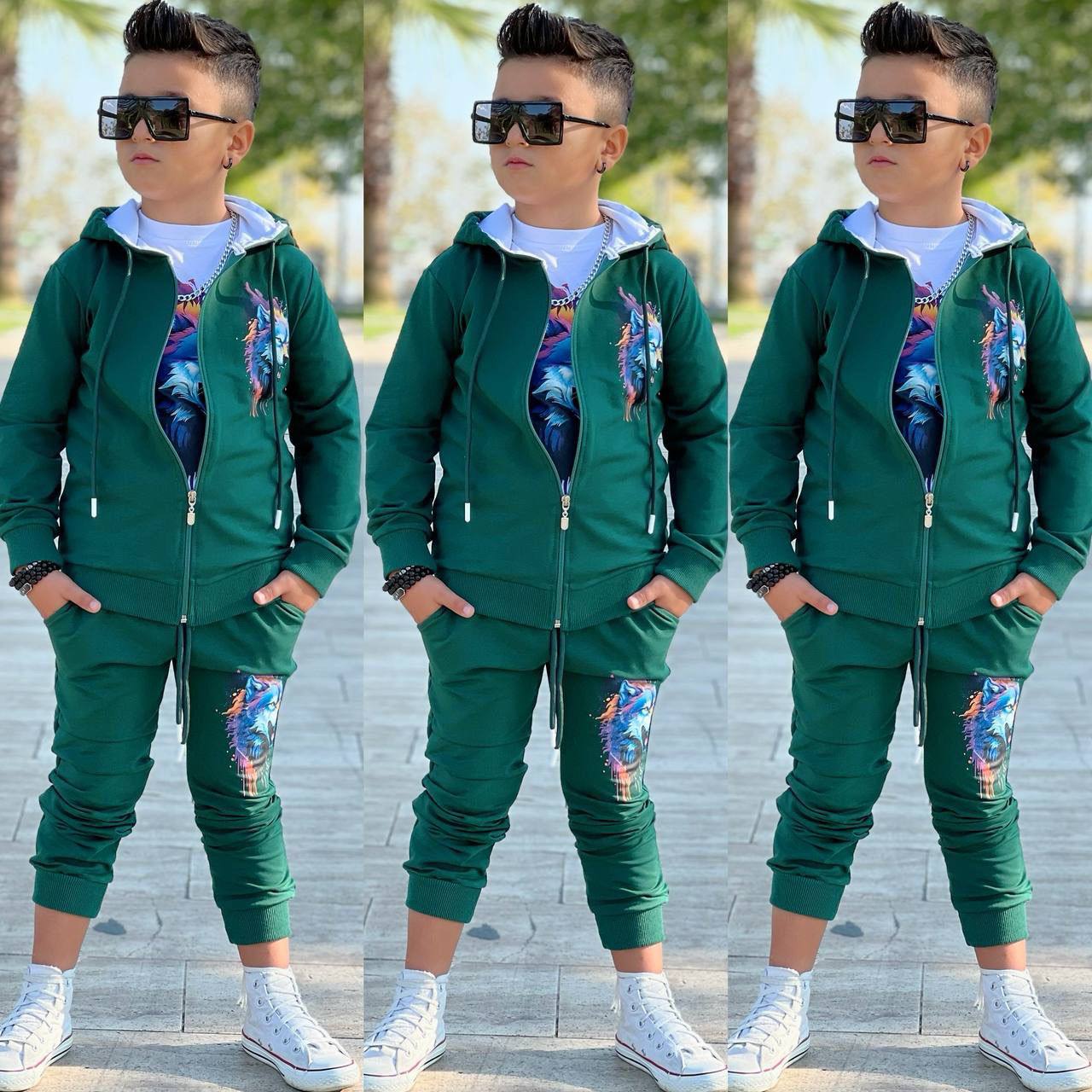 Trening pentru Baieti, 3 piese, din Bumbac, Fire