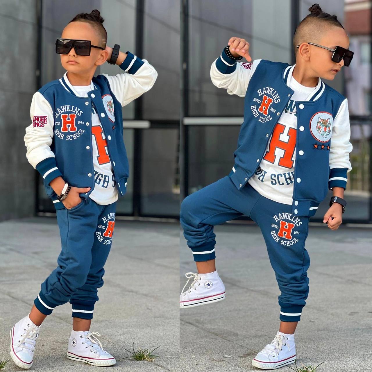 Trening pentru Baieti, 3 piese, din Bumbac, High School