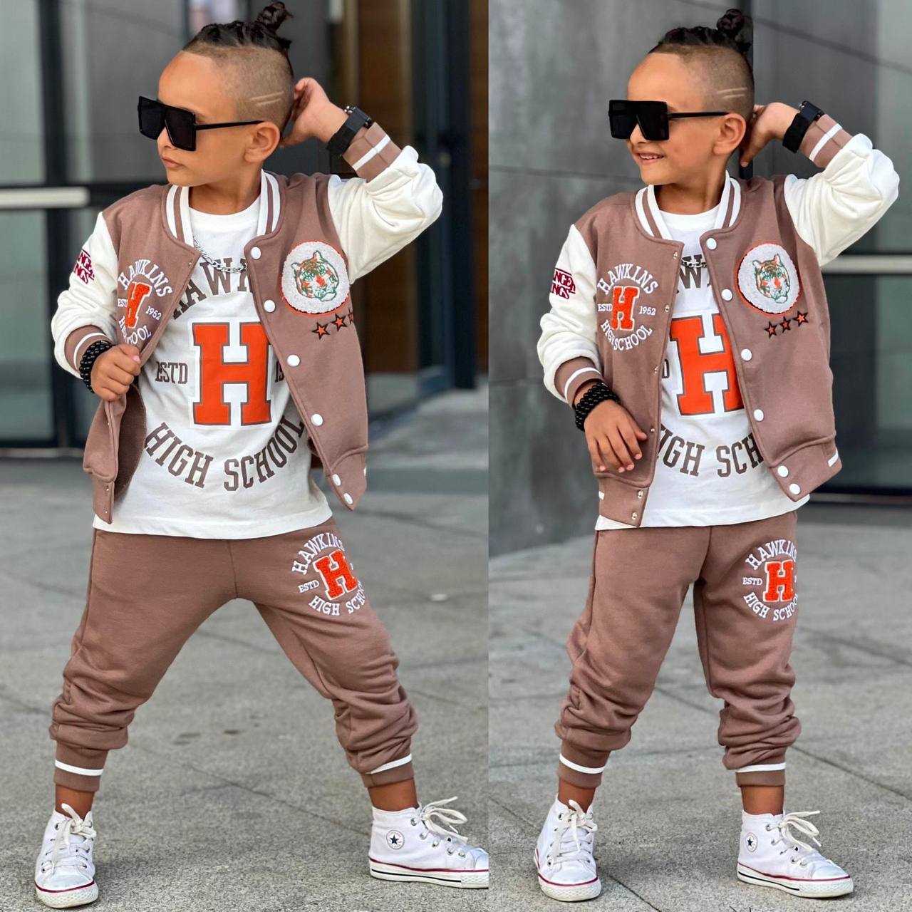 Trening pentru Baieti, 3 piese, din Bumbac, High School