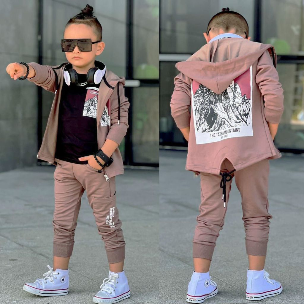 Trening pentru Baieti, 3 piese, din Bumbac, Mountain