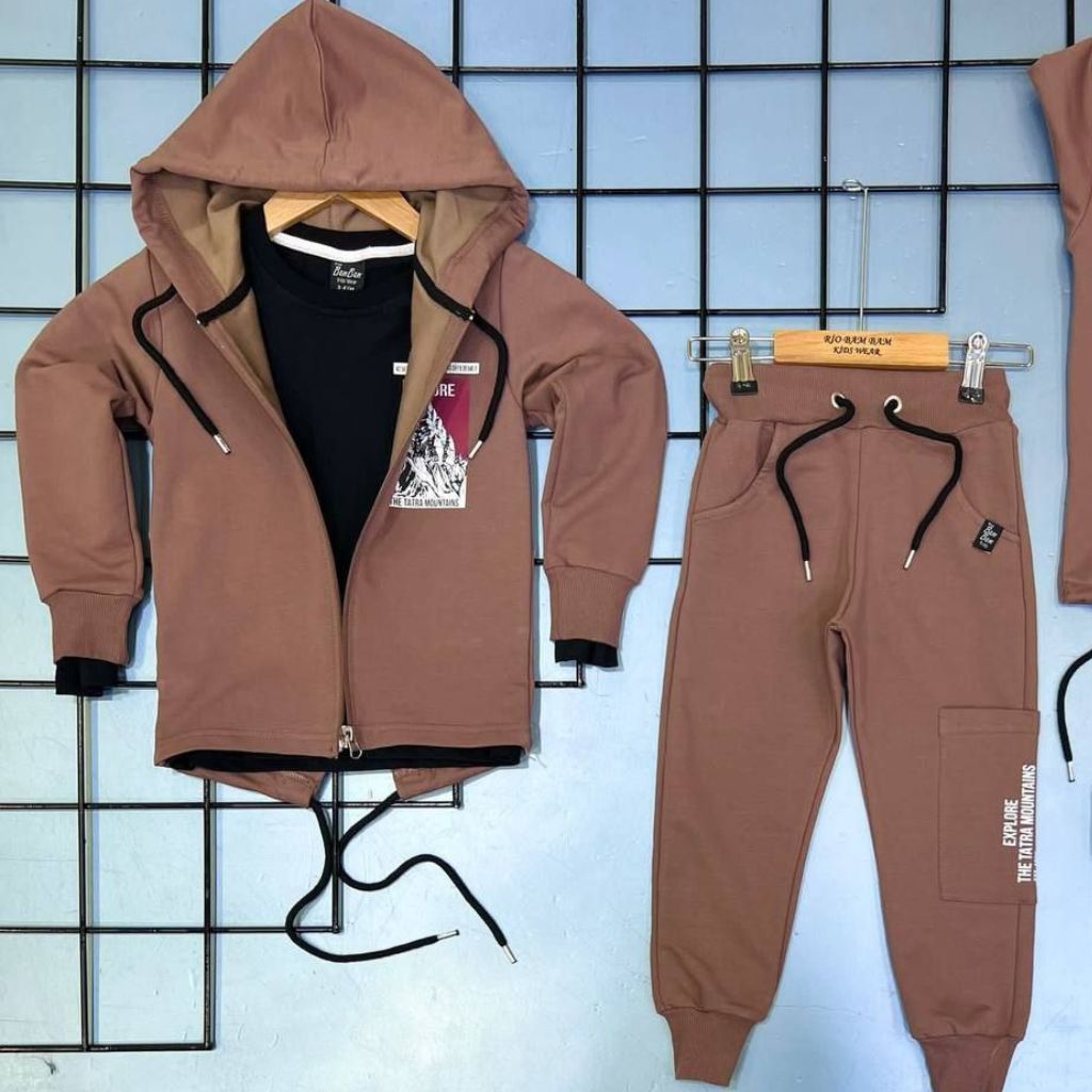 Trening pentru Baieti, 3 piese, din Bumbac, Mountain