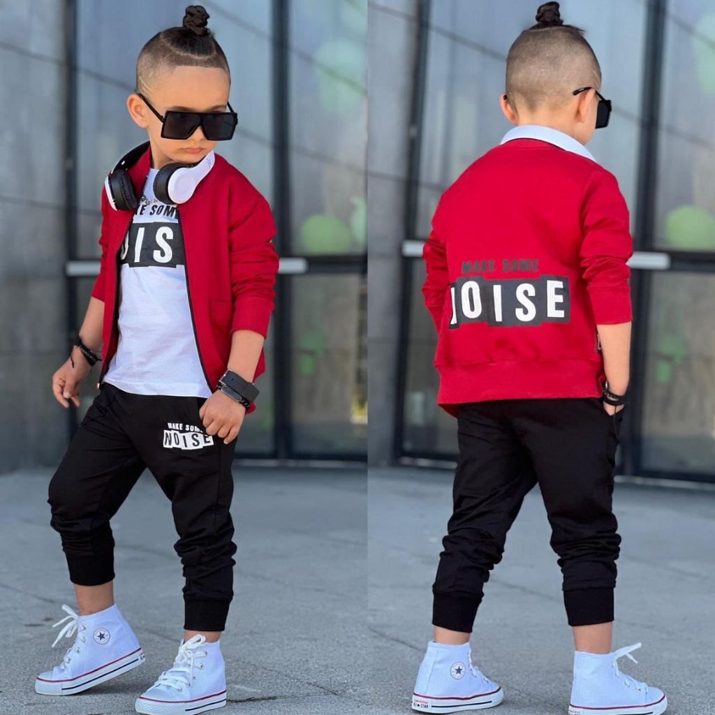 Trening pentru Baieti, 3 piese, din Bumbac, NOISE