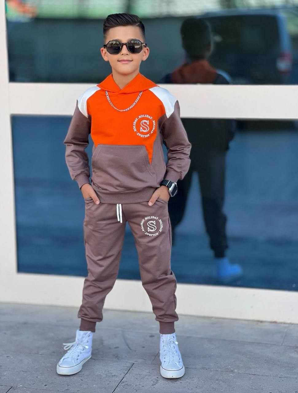 Trening pentru Baieti, din Bumbac, 2 piese, Soliday