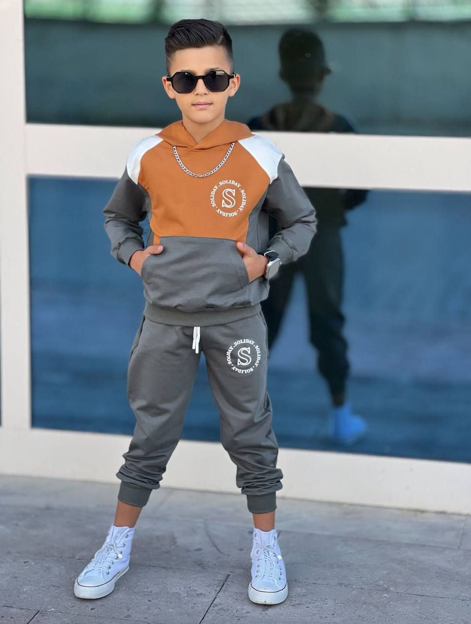 Trening pentru Baieti, din Bumbac, 2 piese, Soliday