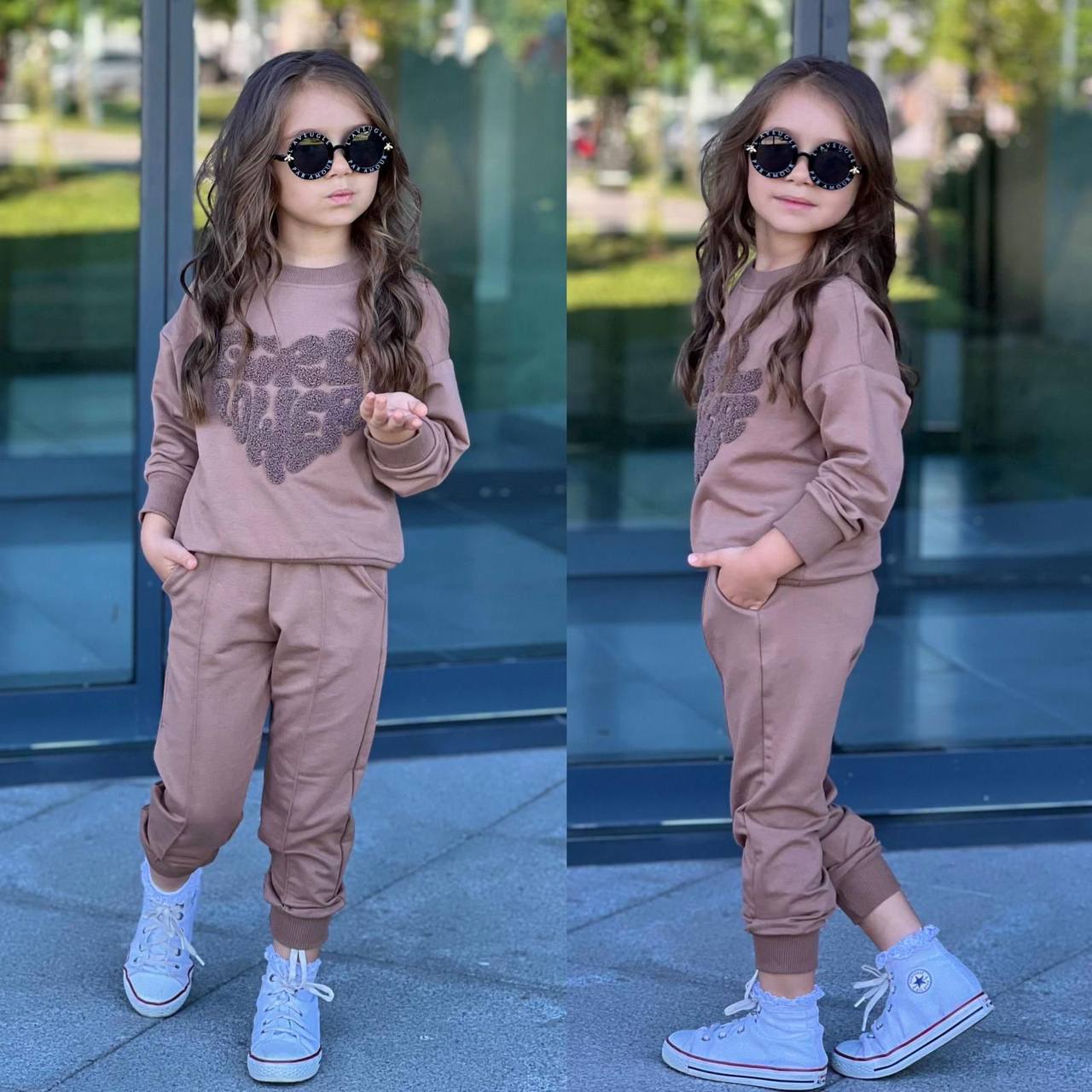 Trening pentru Fetite, 2 piese, din Bumbac, Girl Power