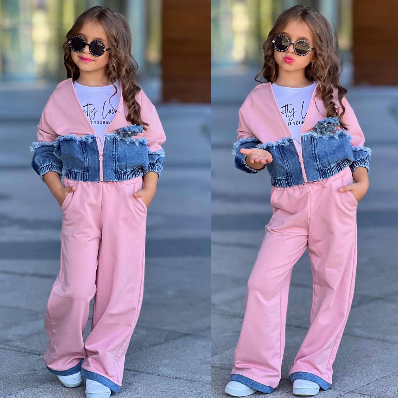 Trening pentru Fetite, 3 piese, din Bumbac, Pretty Lovely