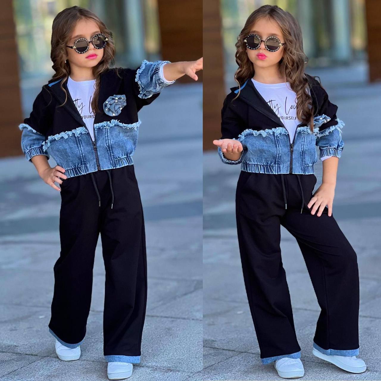 Trening pentru Fetite, 3 piese, din Bumbac, Pretty Lovely