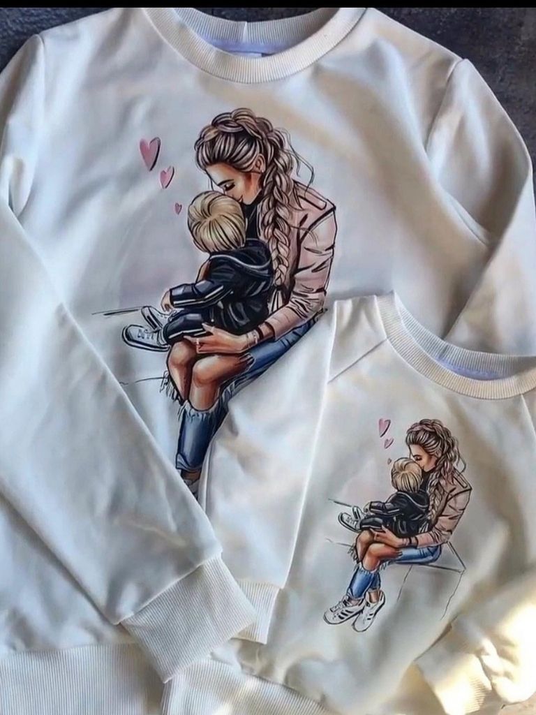 Bluza alba Family mama