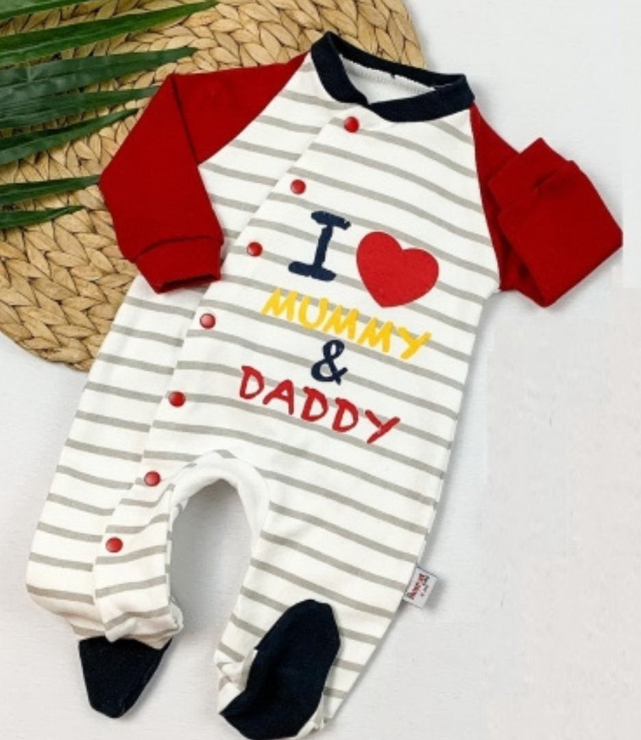 Body Alb I love Mummy & Daddy