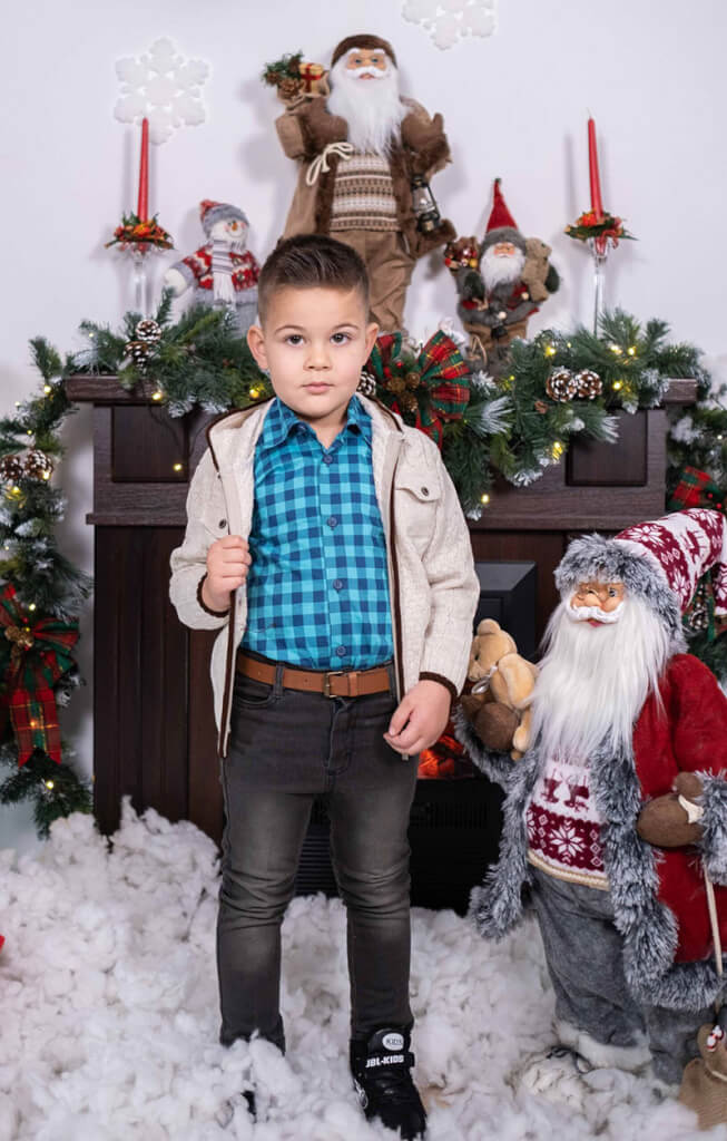 Set 3 piese baieti (pantaloni, camasa si pulover cu fermoar)