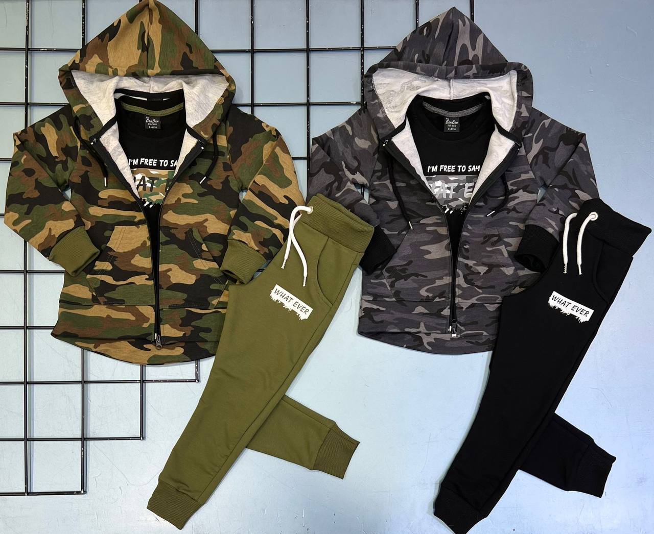 Trening pentru Baieti, 3 piese, din Bumbac, What Ever