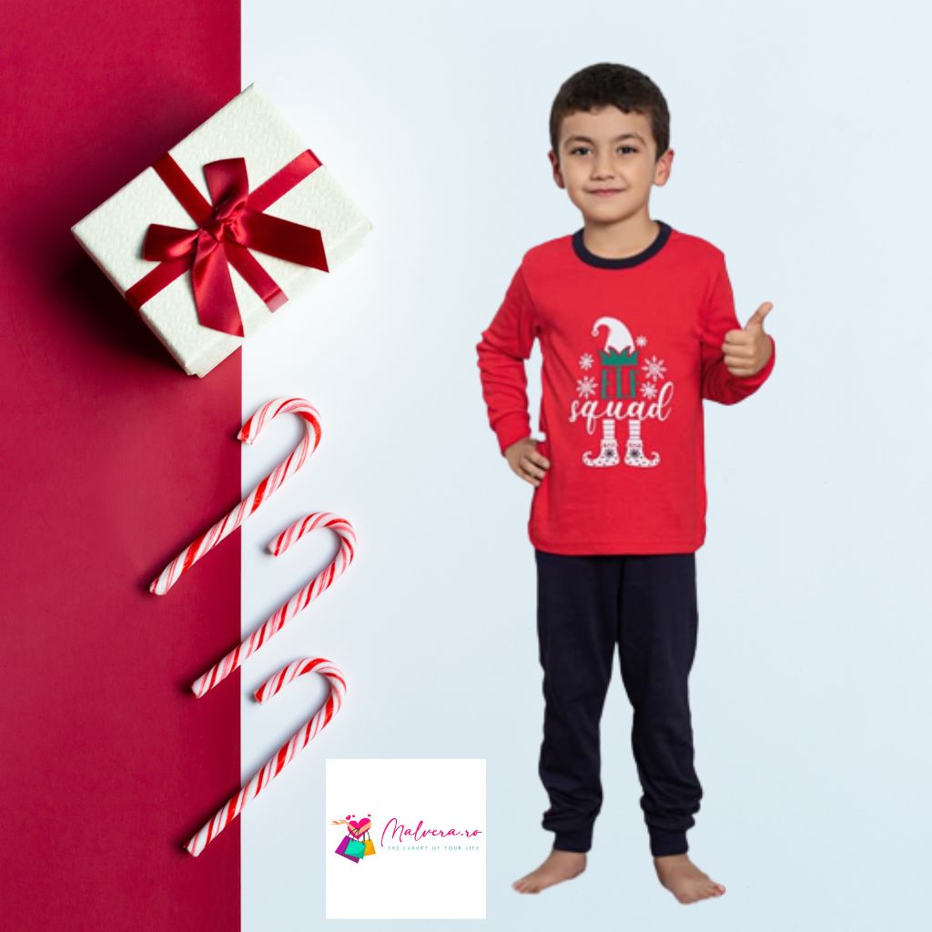 Pijamale de Craciun Copil Squad