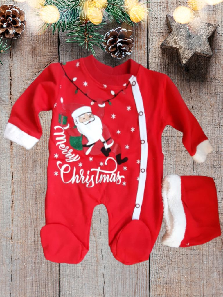 Salopeta Bebelusi Merry Christmas Mos Craciun