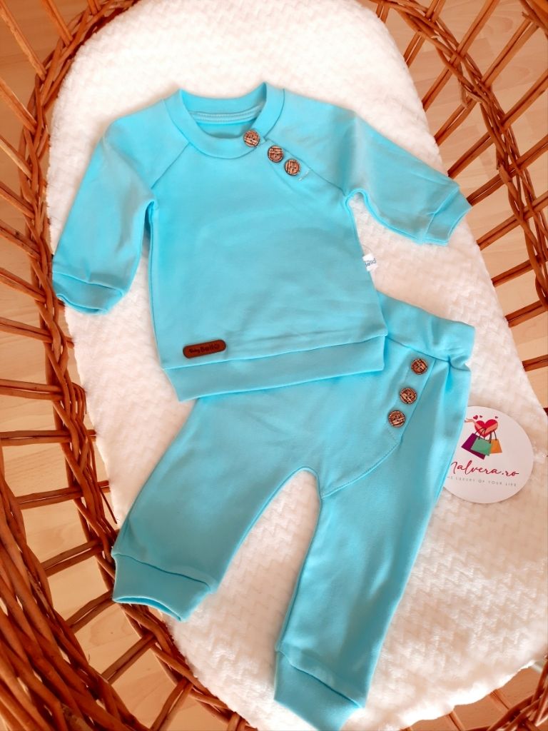 Set 2 piese pentru baieti cu nasturei