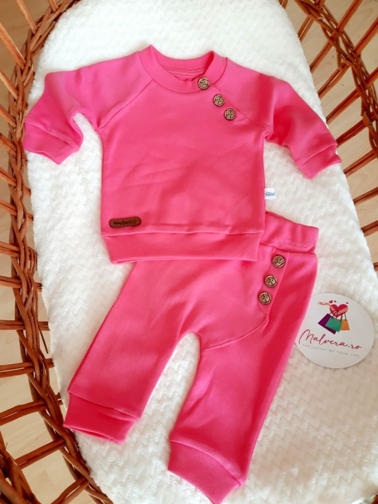 Set 2 piese pentru fetite cu nasturei