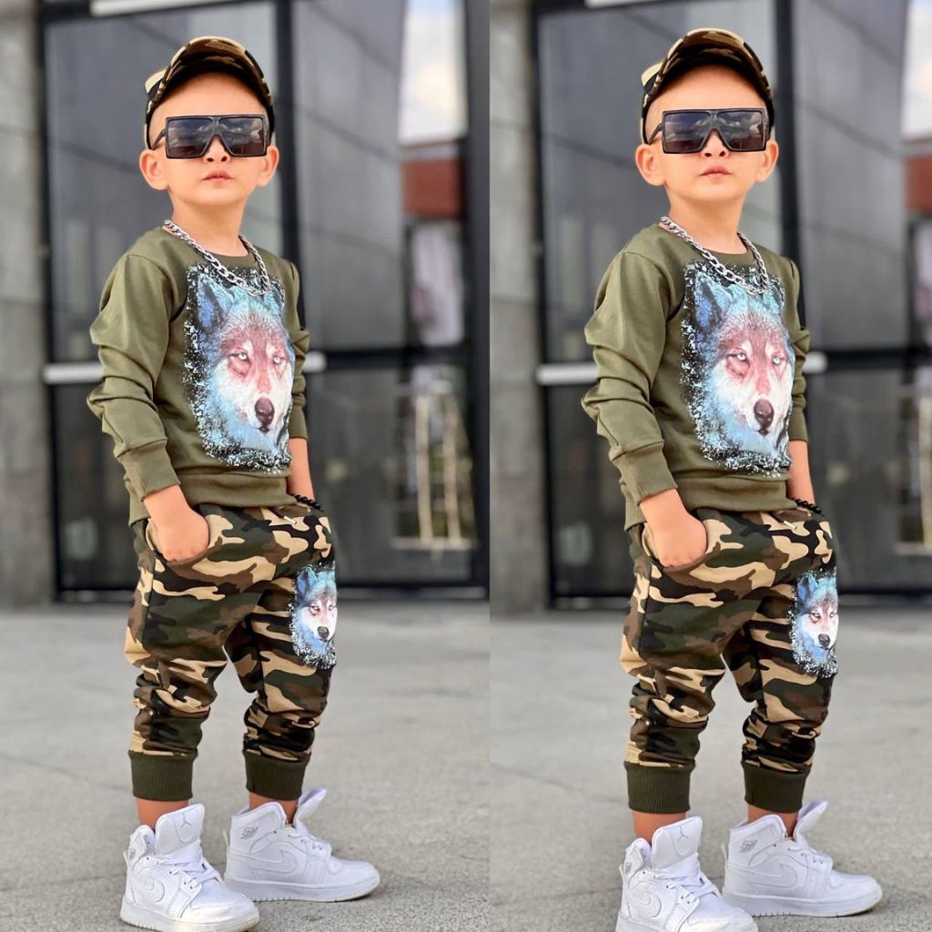 Set 3 Piese pentru Baieti Night Hunter Army