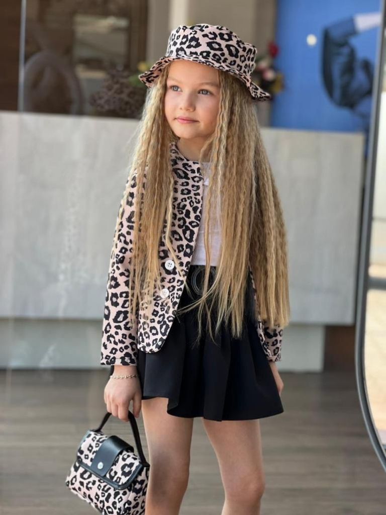 Set 5 piese cu jacheta Animal Print