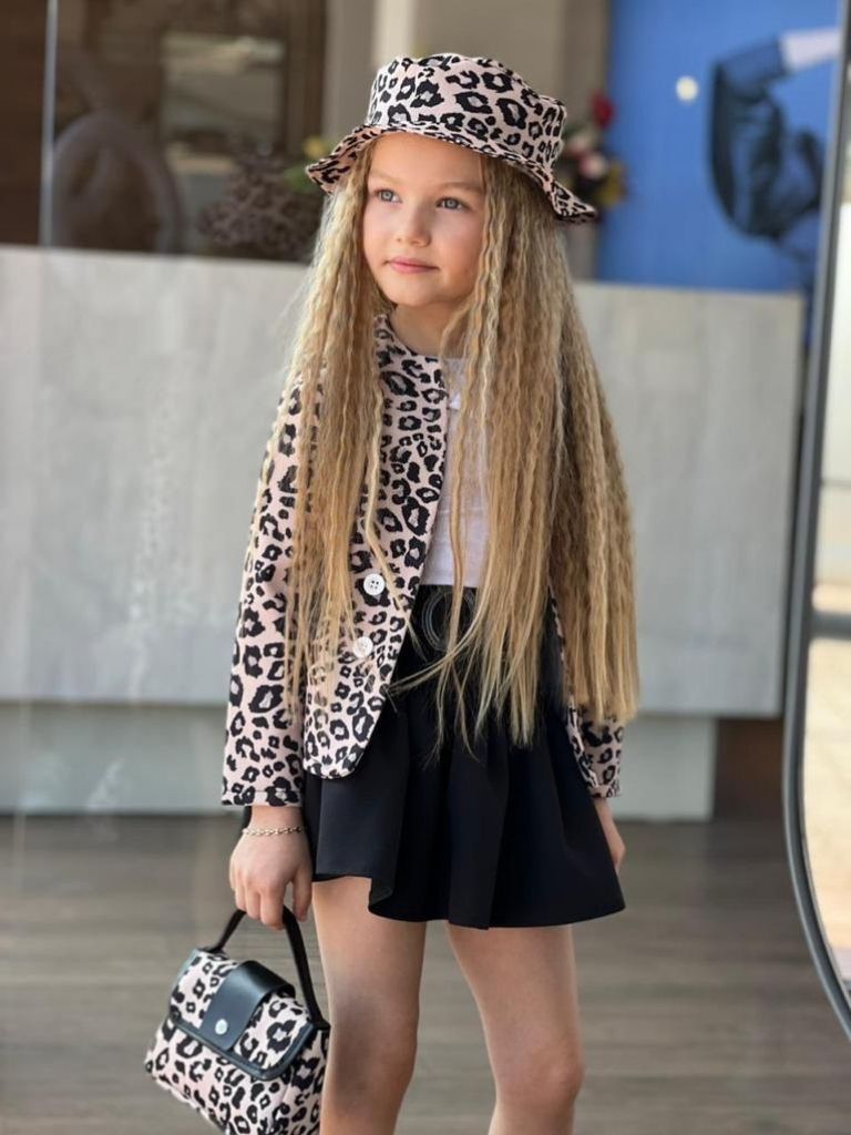 Set 5 piese cu jacheta Animal Print