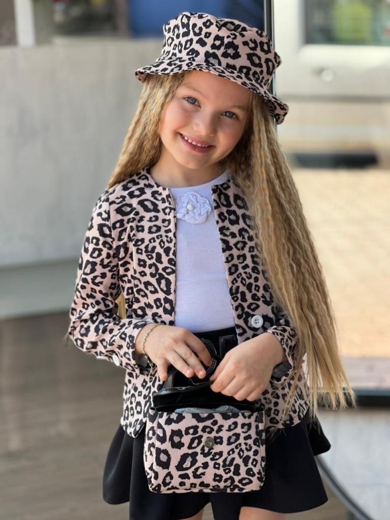 Set 5 piese cu jacheta Animal Print