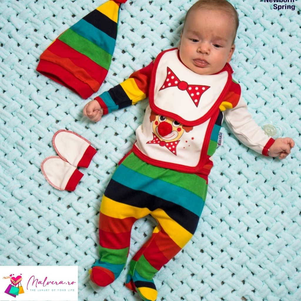 Set 5 piese nou nascuti Clown