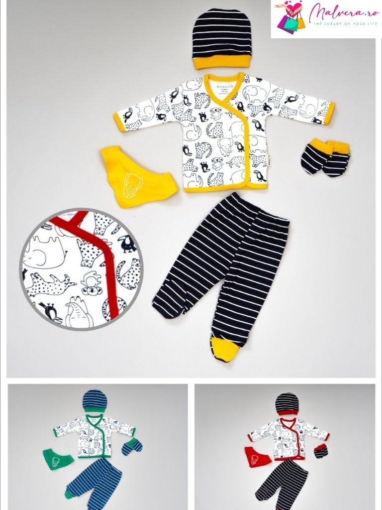 Set 5 piese nou nascuti cu animalute