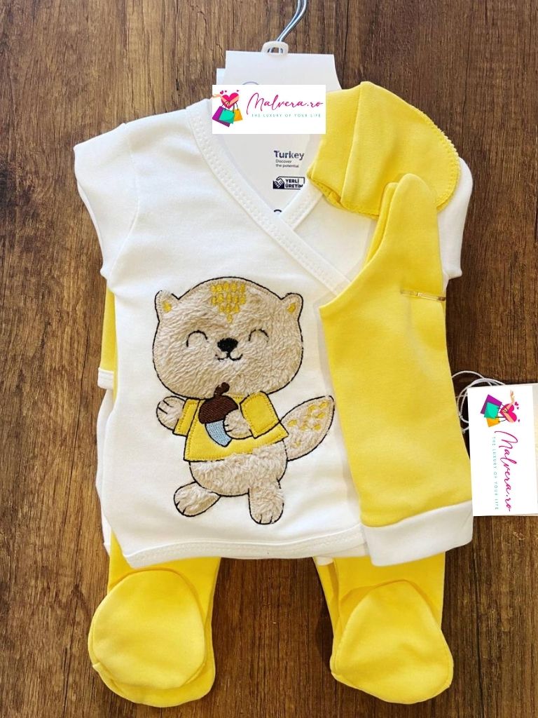 Set 5 piese nou nascuti galben