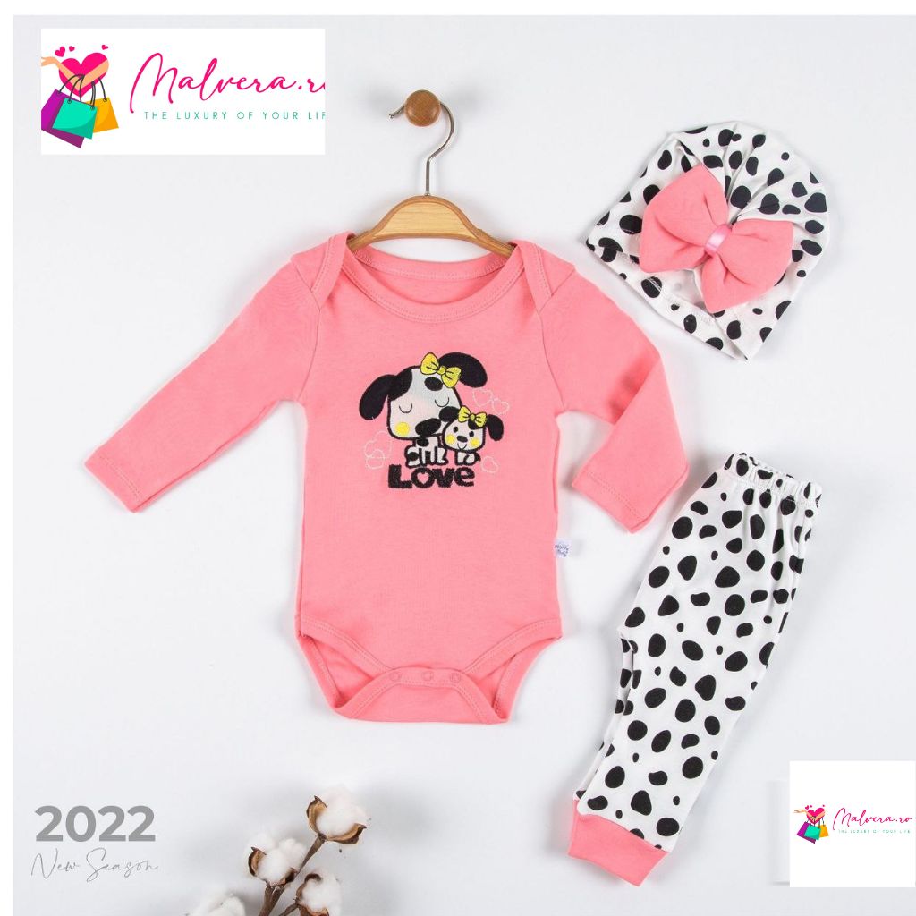 Set Body Pantaloni si Caciulita Love Dalma