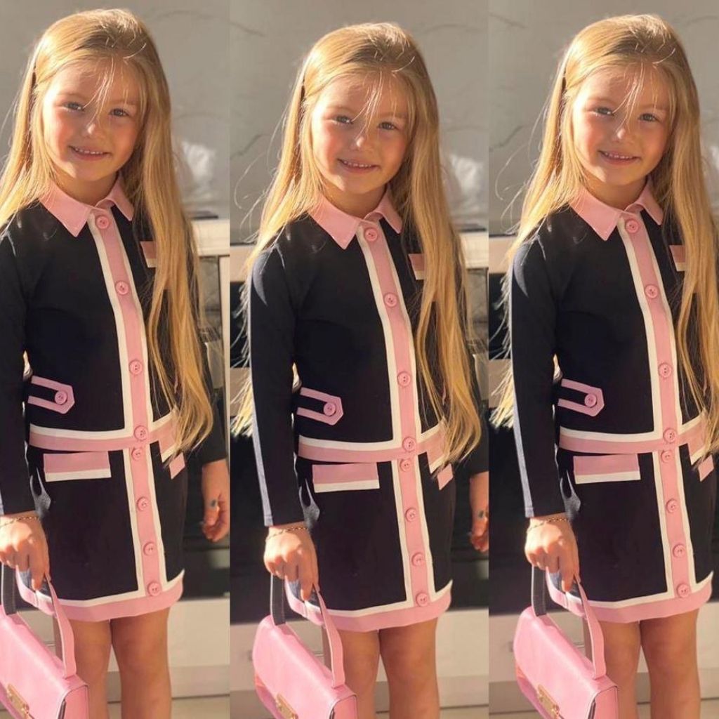 Set fetite Dalia cu posetuta roz