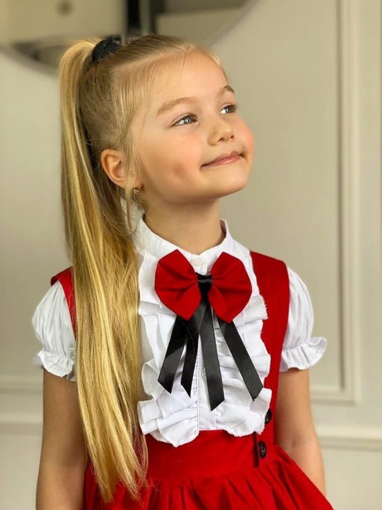Set Fetite, Rosu, cu Volane si Fundita, Lavinia
